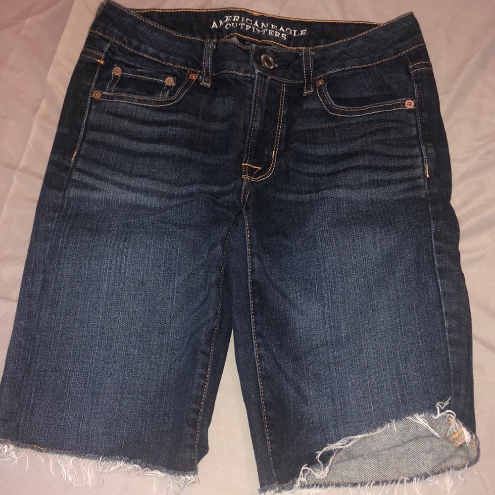 American Eagle Skinny Bermuda Jean Shorts